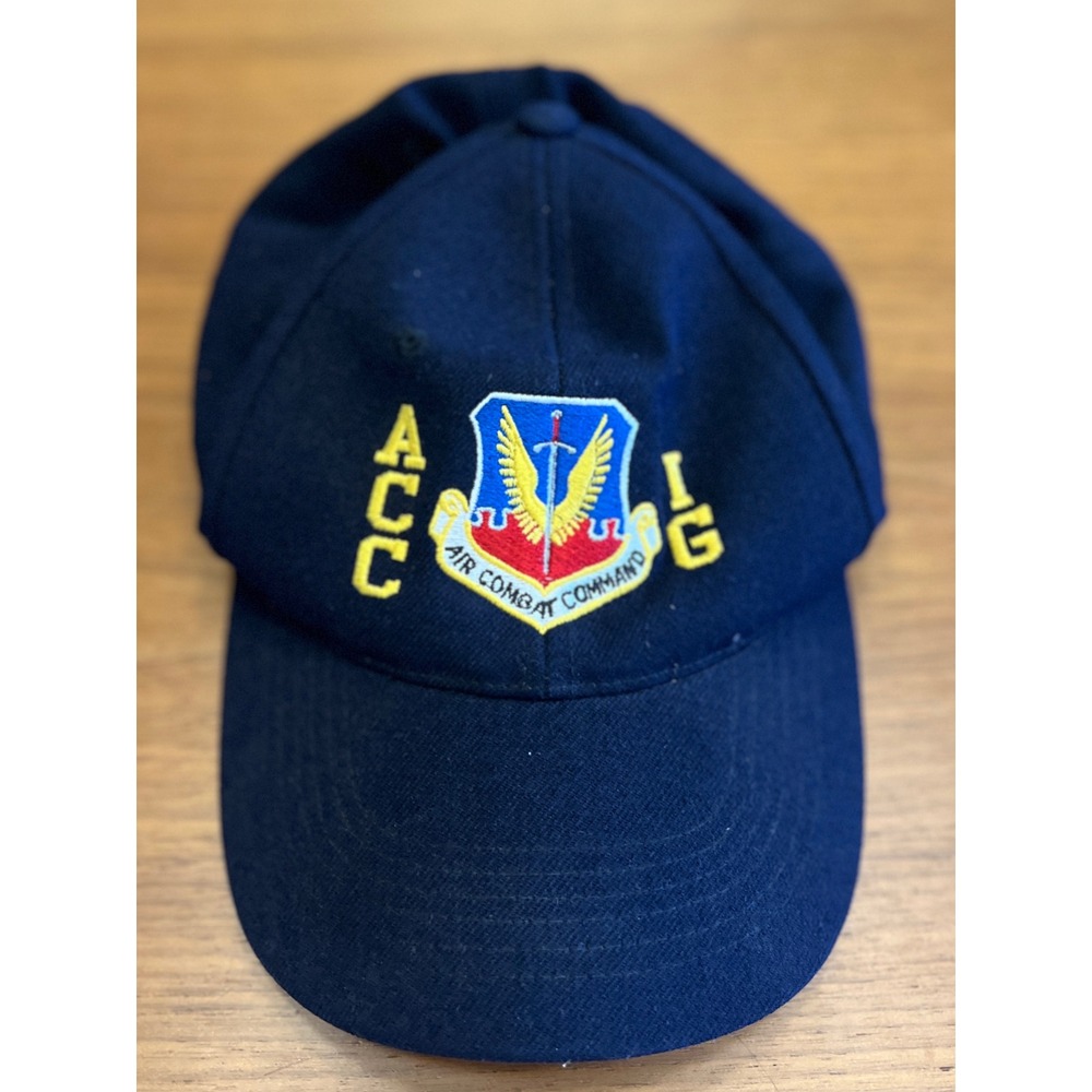 Sportsman Air Combat Command IG Hat Mens OSFM Navy Blue Pre-owned Wool Blend Cap